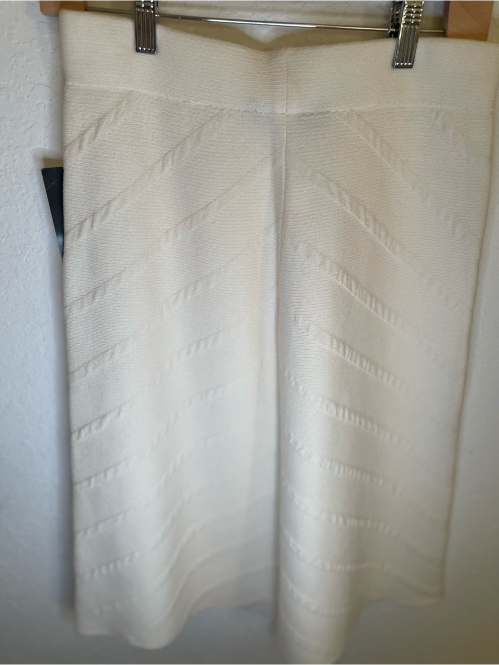 Zara Cream Chevron Knit Maxi Skirt